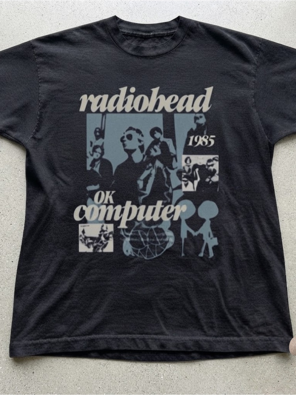 Alternative Rock Band Album Art Dark Grey Cotton Gildan T-Shirt